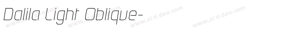 Dalila Light Oblique字体转换